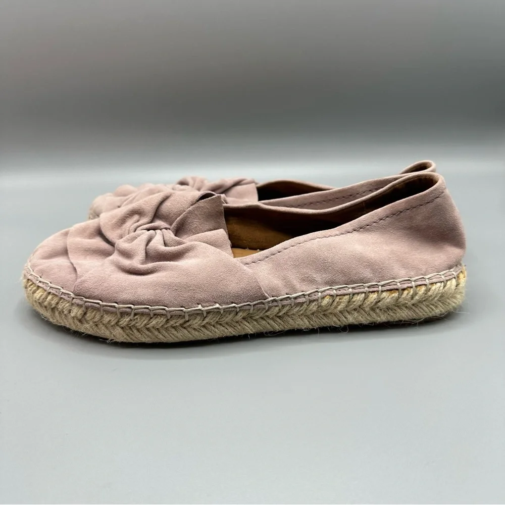 Crown Vintage Hermosa Boho Flat Slip On Espadrille Suede Pink Size 8.5